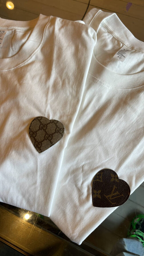 Unisex Upcycled T-Shirt Love, select the fabric - Image 3