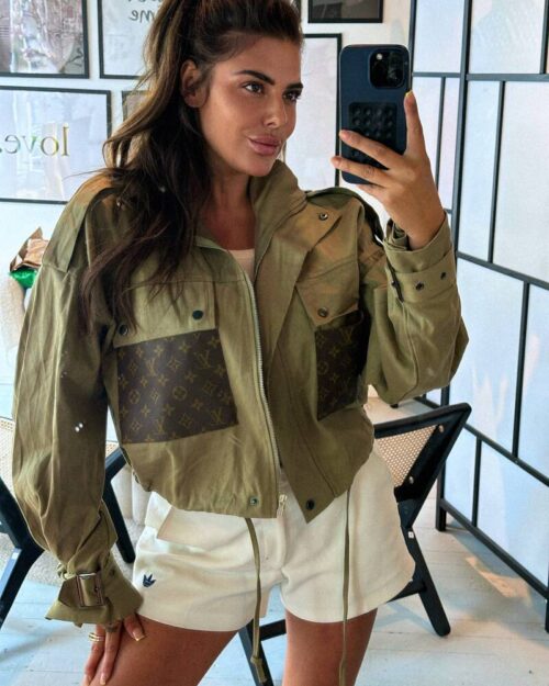 Crop parka Jacket, black or army green