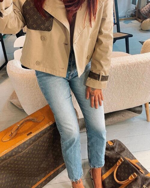 Cropped Trenchcoat Canvas Logo