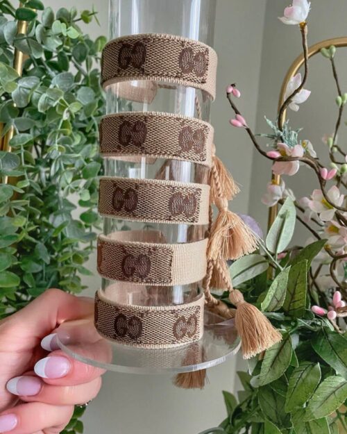 Adjustable bracelet Monogram beige