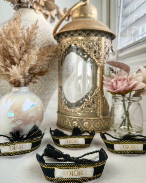 Adjustable bracelet black & gold