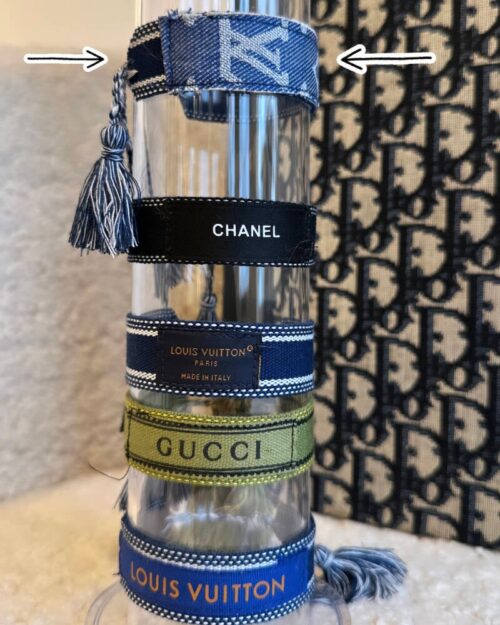 Adjustable bracelet denim