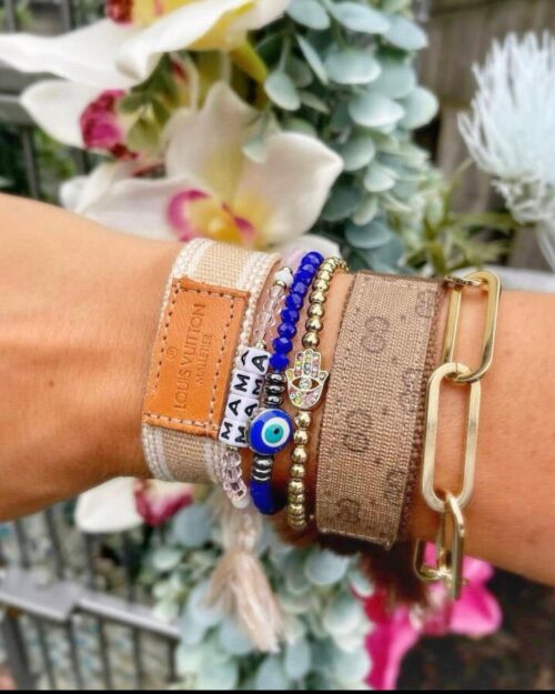 Adjustable bracelet leather
