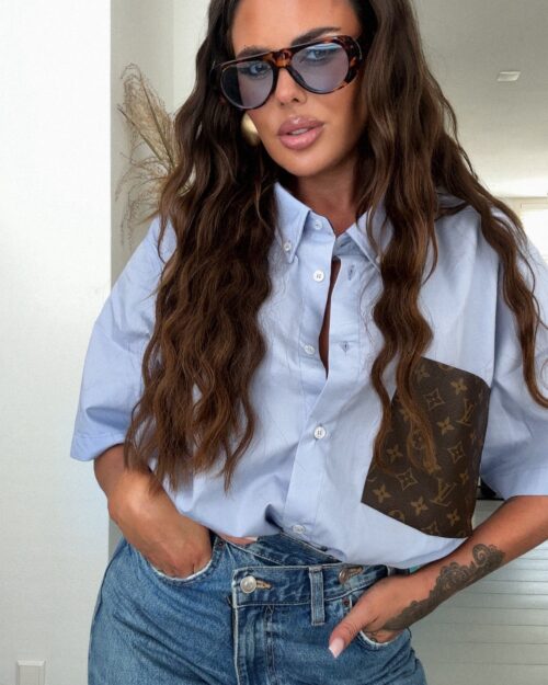 Unisex Short Sleeve Blouse With Pocket, Choose fabric