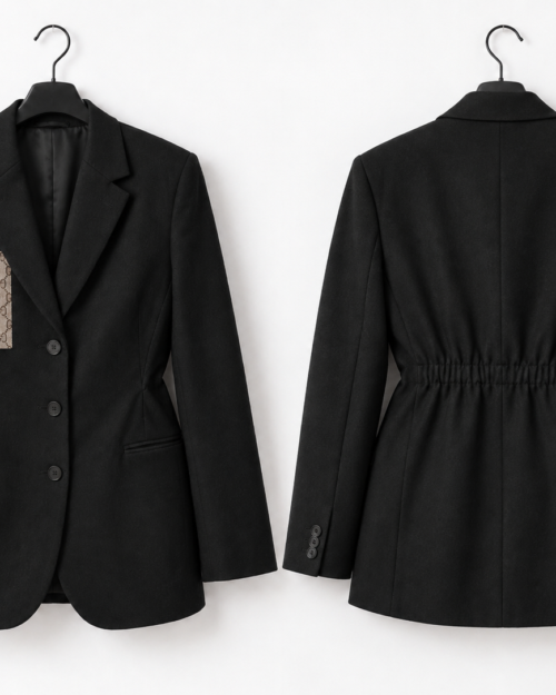 Colbert with pocket and elastic, select the fabric