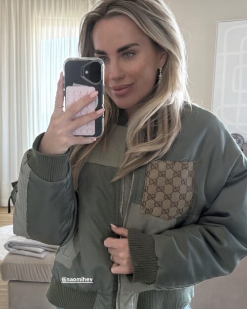 Reworked army green bomber jacket