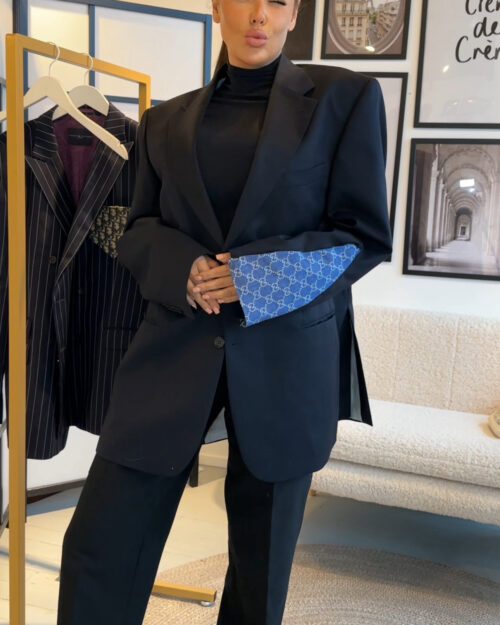Blazer with sleeves, select the fabric