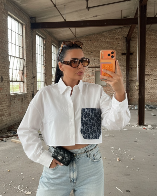 Unisex Blouse with pocket, select the fabric