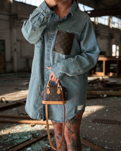 Blouse dress with pocket, select the fabric