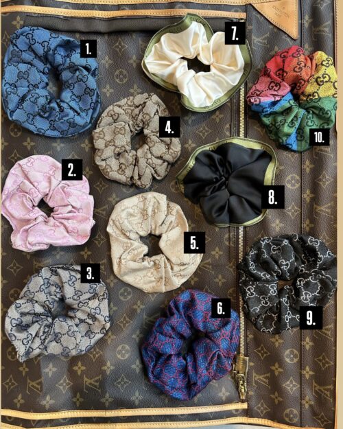 Hair tie logo scrunchie