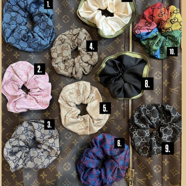 Hair tie logo scrunchie