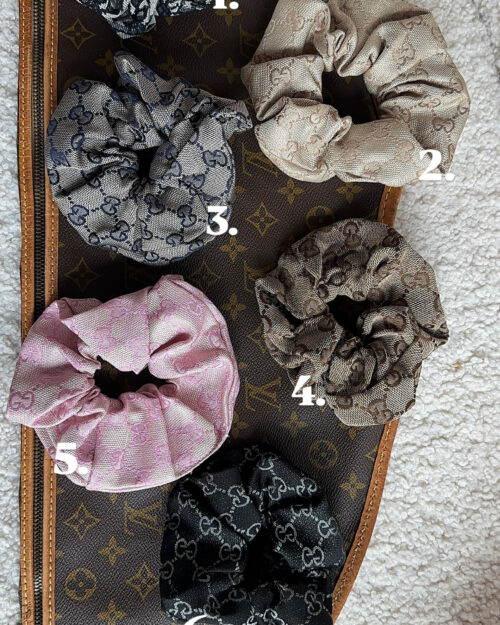 Hair tie logo scrunchie