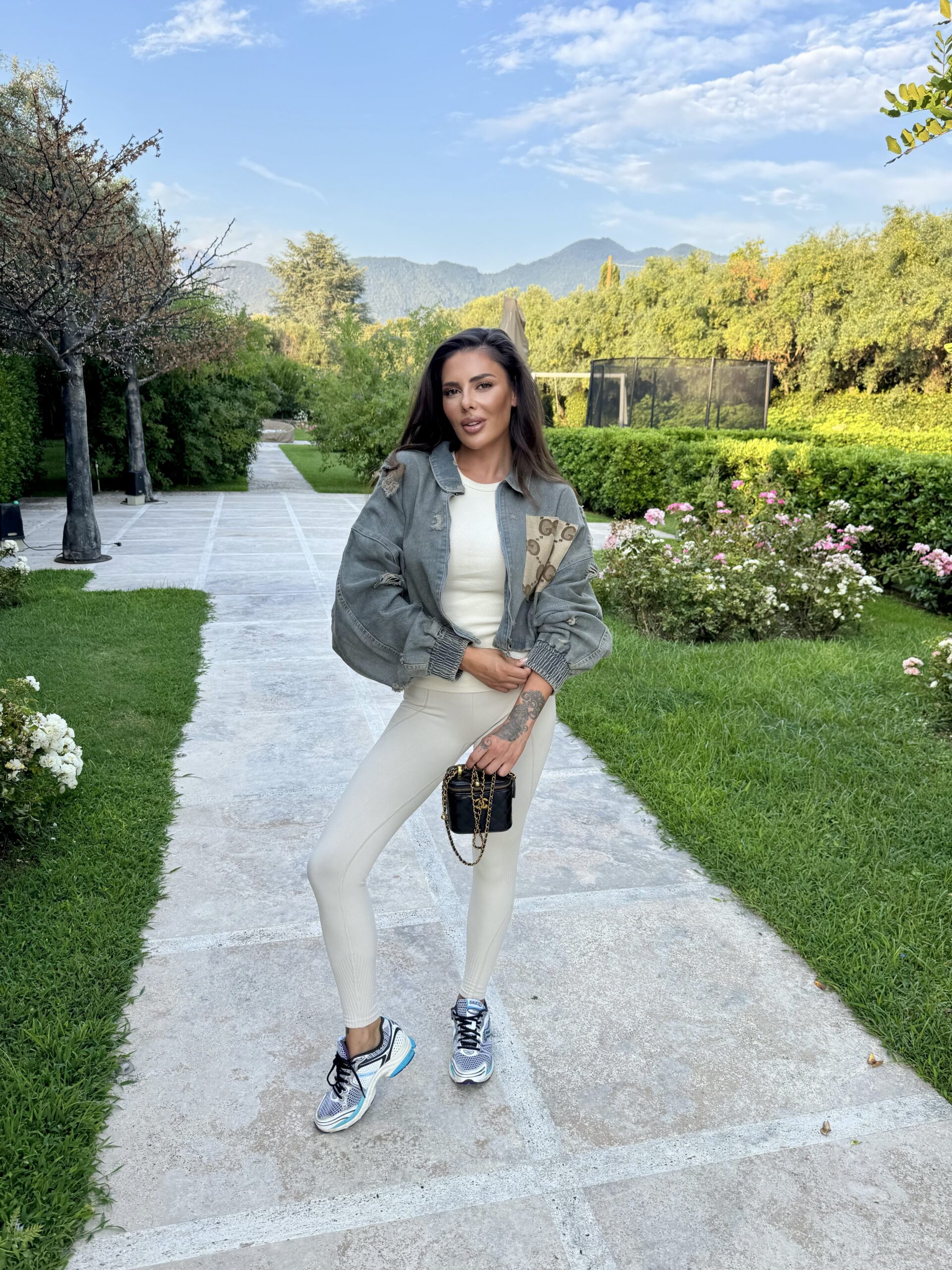 Oversized ripped denim bomber jacket, select the fabric - Image 7