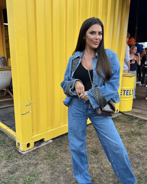 Denim Oversized Trench, select the fabric