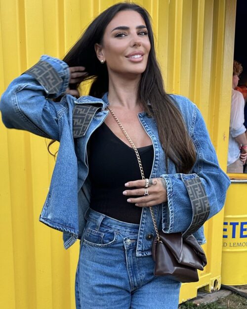 Denim Oversized Trench, select the fabric