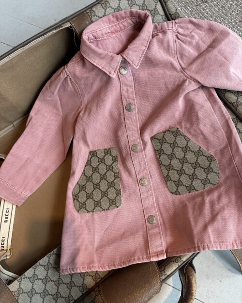 Kids Denim Dress Pink