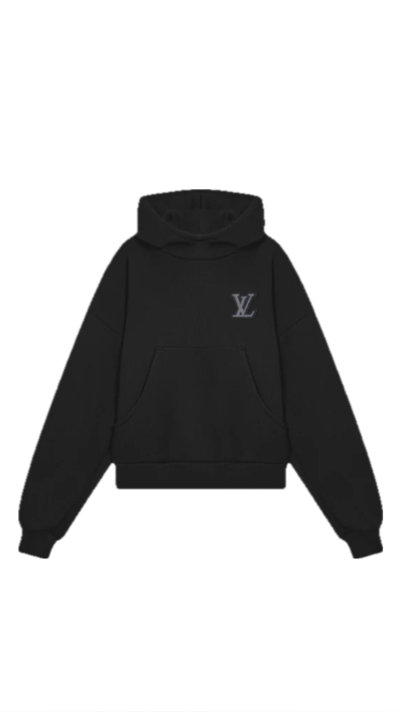 Unisex classic black hoodie 1 logo