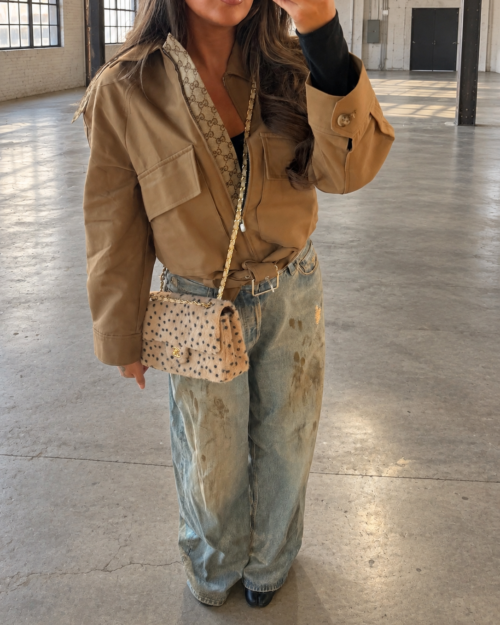 Janice beige pilot jacket