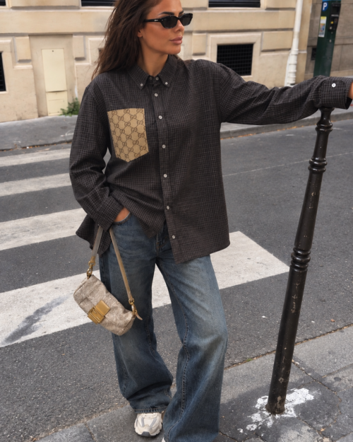 Unisex checkered green blouse, create yours