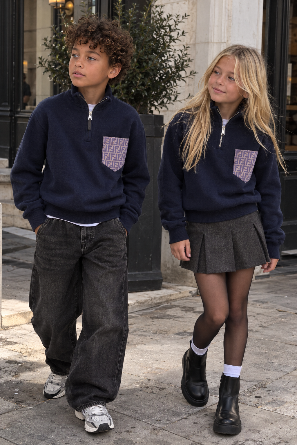 Kids half-zip sweater (98-164) | Create yours - Image 2